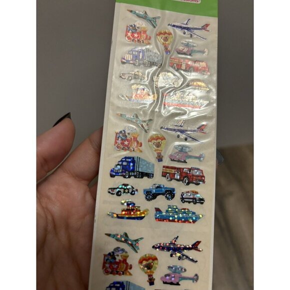 Vintage SandyLion Prismatic Mini Vehicles Transportation Stickers Sealed - Picture 6 of 9